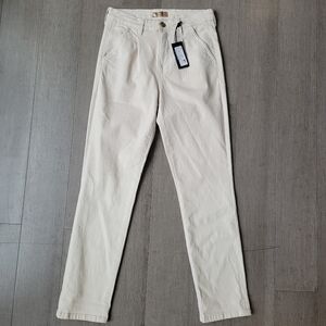 Kut From The Kloth Rachael High Rise Cream Straight-Leg Pants In Beach